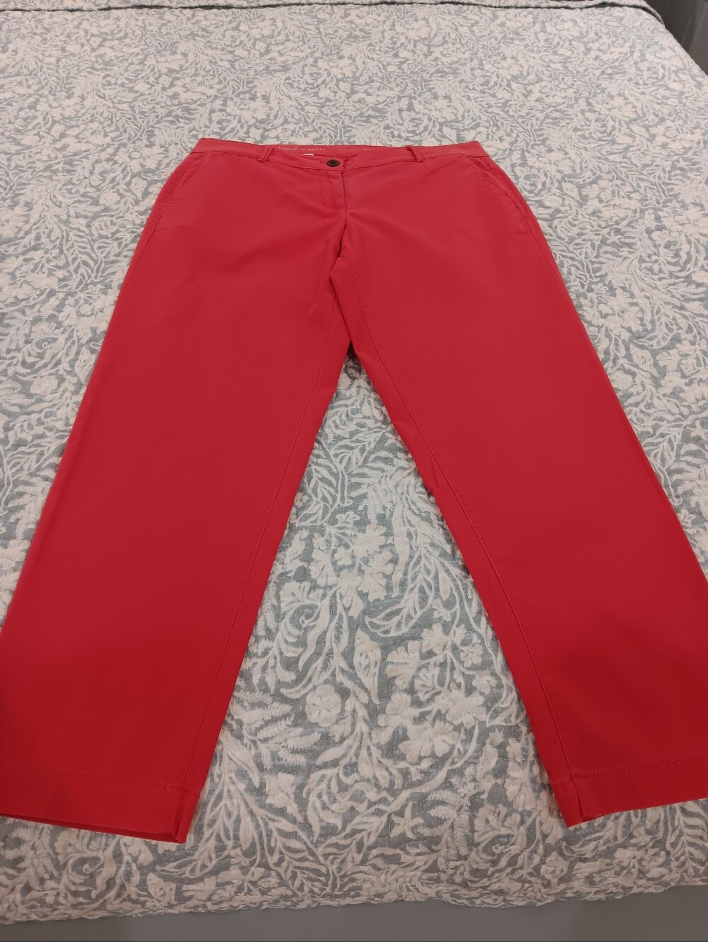 Women's Red Straight-Leg Pants TALBOTS Size 10P